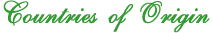 Countrie of Origen